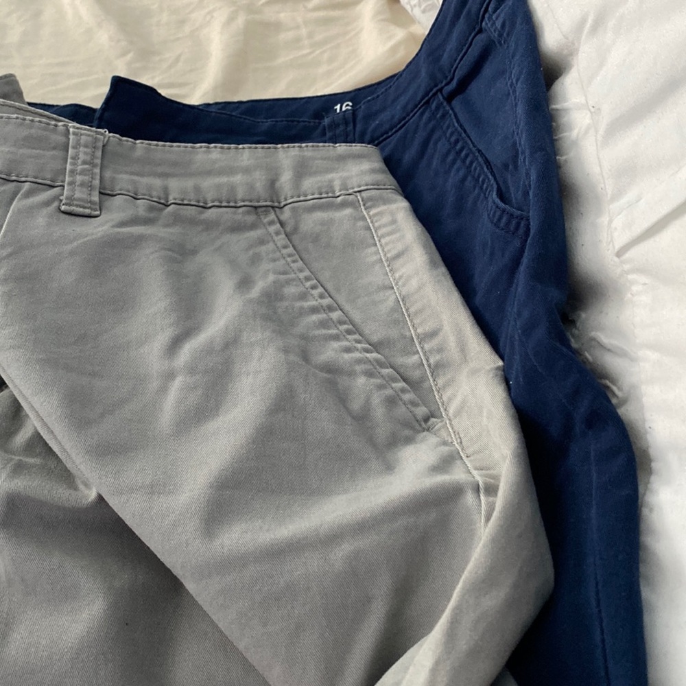 Ana chino. Crop pants 2 pair for 1  gray size 18 blue size 16  worn once